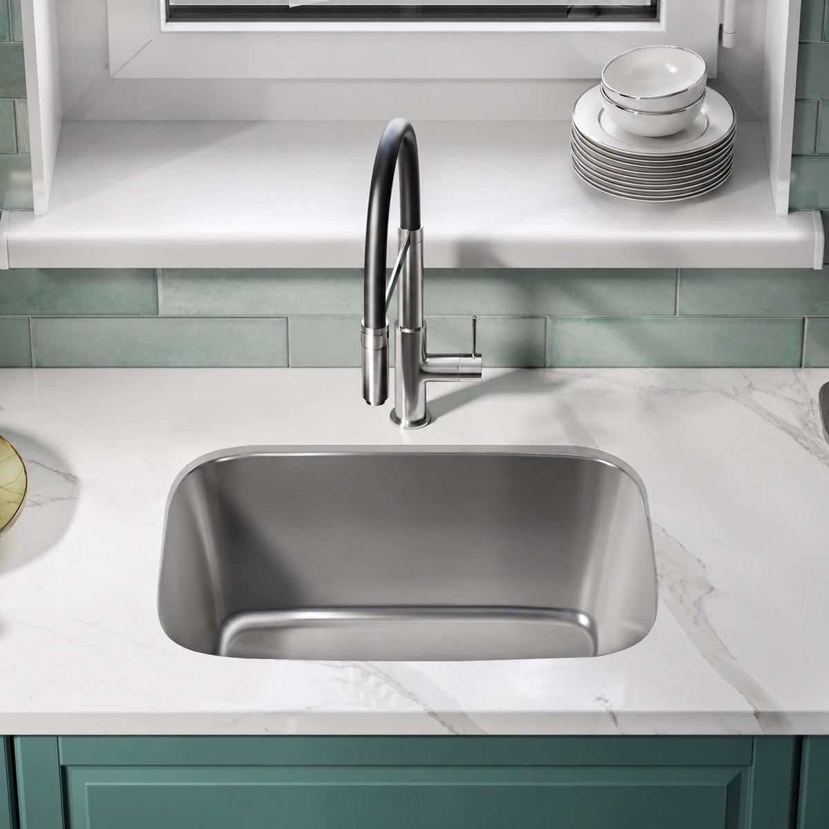 Toulouse 68,6 × 45,7 cm acier inoxydable, simple Basin, Undermount évier de cuisine