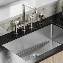 Avallon Pro Widespread mitigeur de cuisine avec Side Sprayer – finition nickel brossé