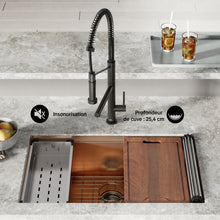 Tourner 81,3 cm 18 Gauge acier inoxydable Undermount évier de cuisine – finition poli Rose or