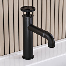 Avallon monotrou, monocommande Wheel, mitigeur de lavabo – finition noir mat