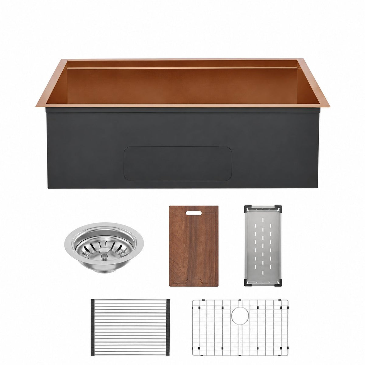 Tourner 81,3 cm 18 Gauge acier inoxydable Undermount évier de cuisine – finition poli Rose or