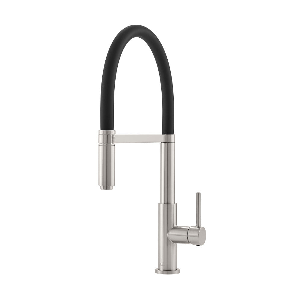 Troyes Poignée unique, Pull-Down mitigeur de cuisine – finition nickel brossé