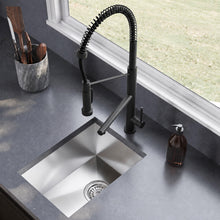 Tourner 35,6 × 45,7 cm acier inoxydable, simple Basin, Undermount évier de cuisine