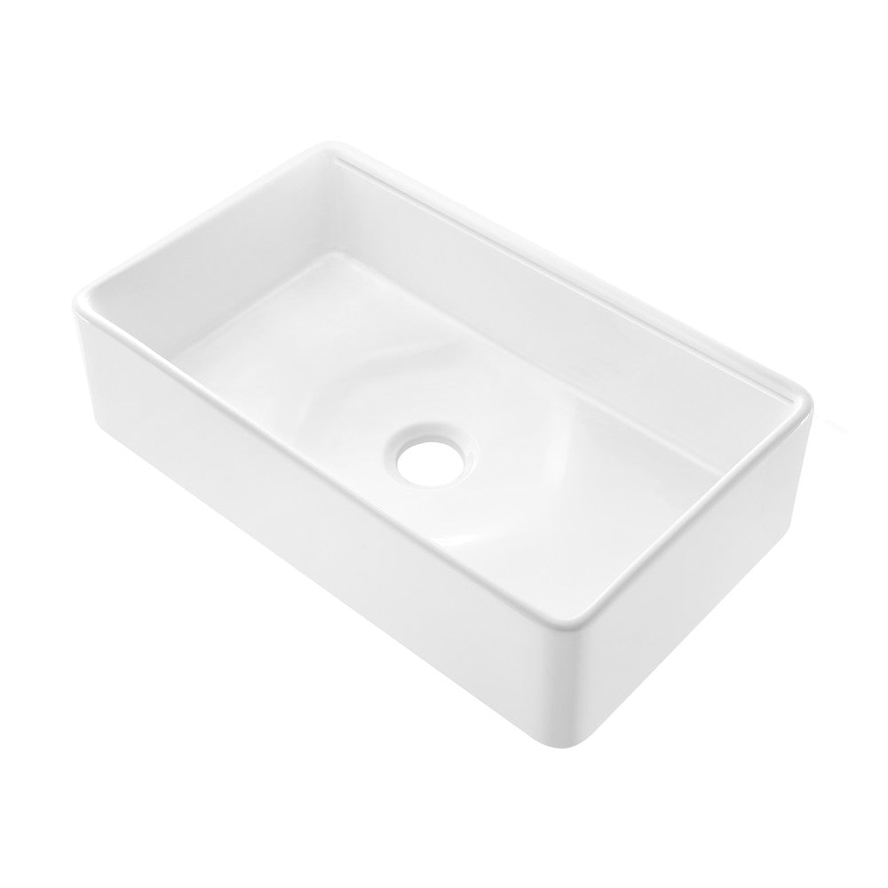 Elegance 83,8 cm x 50,8 cm simple Basin Fireclay Workstation évier de cuisine – finition blanc brillant