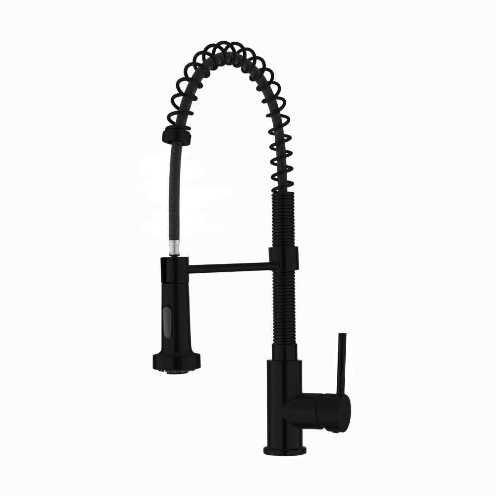 Nouvet Poignée unique, Pull-Down mitigeur de cuisine – finition noir mat