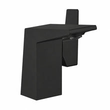 Carre monotrou, monocommande, mitigeur de lavabo – finition noir mat