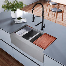 Rivage 91,4 × 55,9 cm Dual Basin Apron Kitchen Workstation vasque