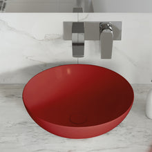 Classe 16 céramique vasque – finition rouge mat