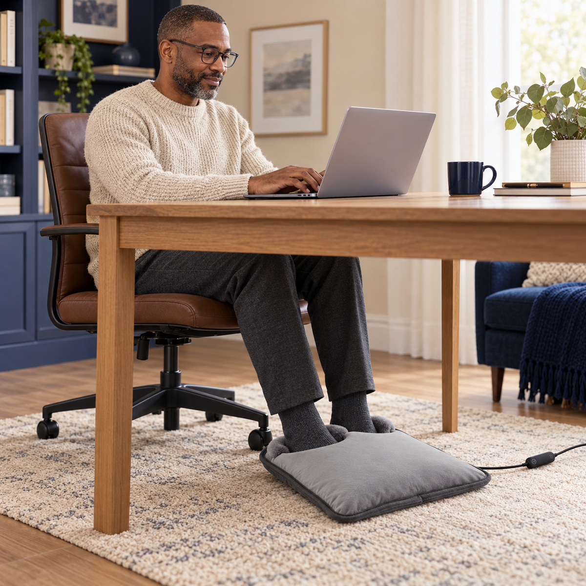 USB Foot Warmer — 4 Heat Levels & Timer