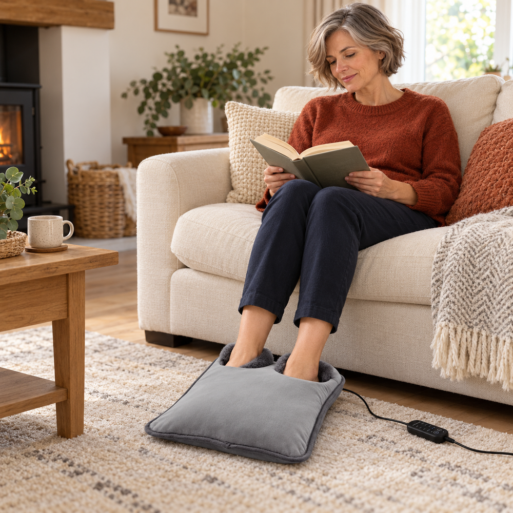 USB Foot Warmer — 4 Heat Levels & Timer