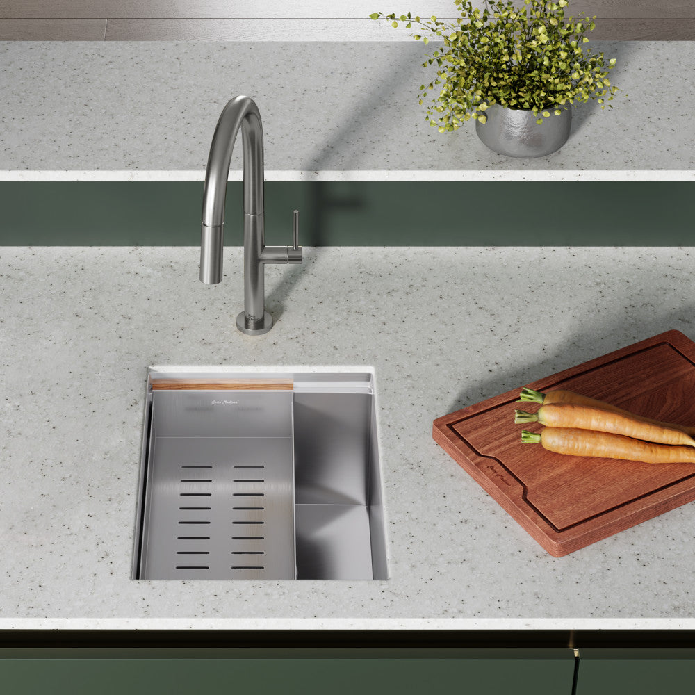 Rivage 38,1 × 48,3 cm simple Basin Undermount Kitchen Workstation vasque