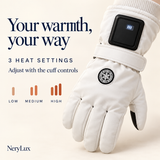 Rechargeable Heated Gloves — 3 Heat Settings, Batteries Included