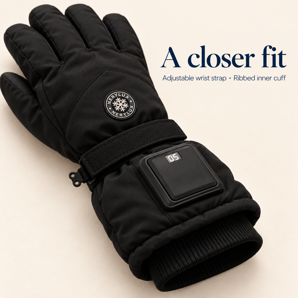 Rechargeable Heated Gloves — 3 Heat Settings, Batteries Included