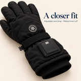 Rechargeable Heated Gloves — 3 Heat Settings, Batteries Included