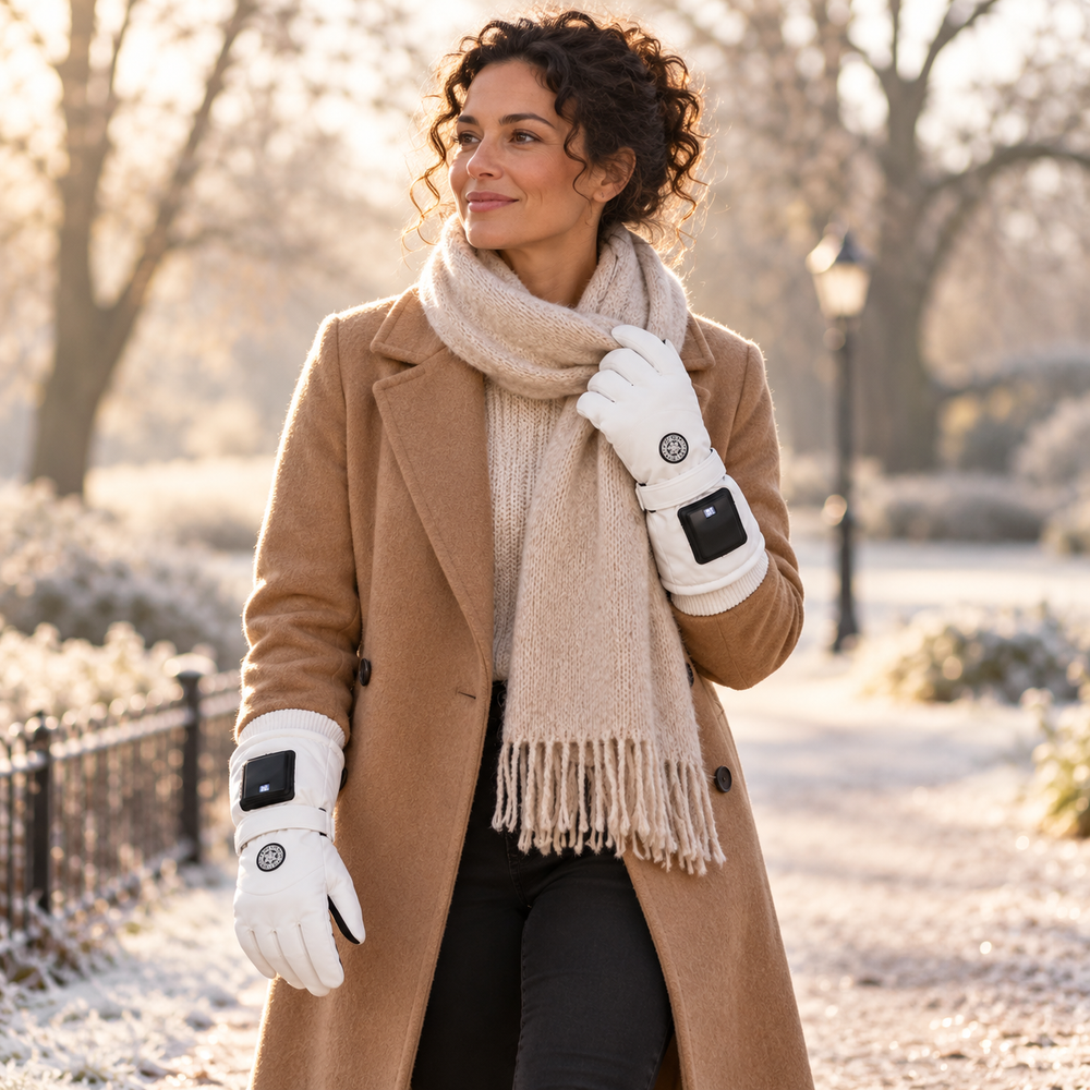Rechargeable Heated Gloves — 3 Heat Settings, Batteries Included