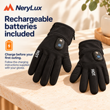 Rechargeable Heated Gloves — 5 Heat Settings & Flip-Open Fingertips
