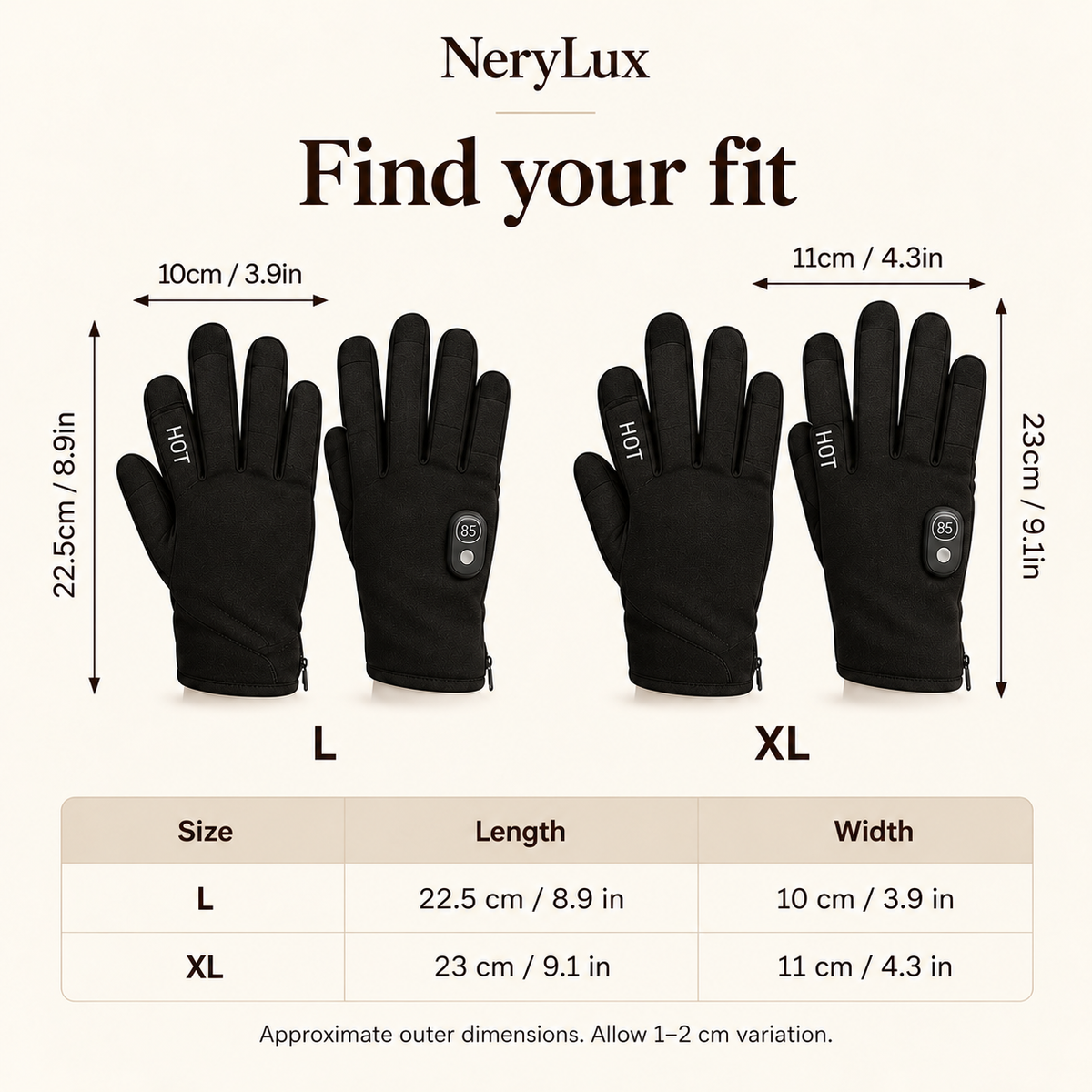 Rechargeable Heated Gloves — 5 Heat Settings & Flip-Open Fingertips