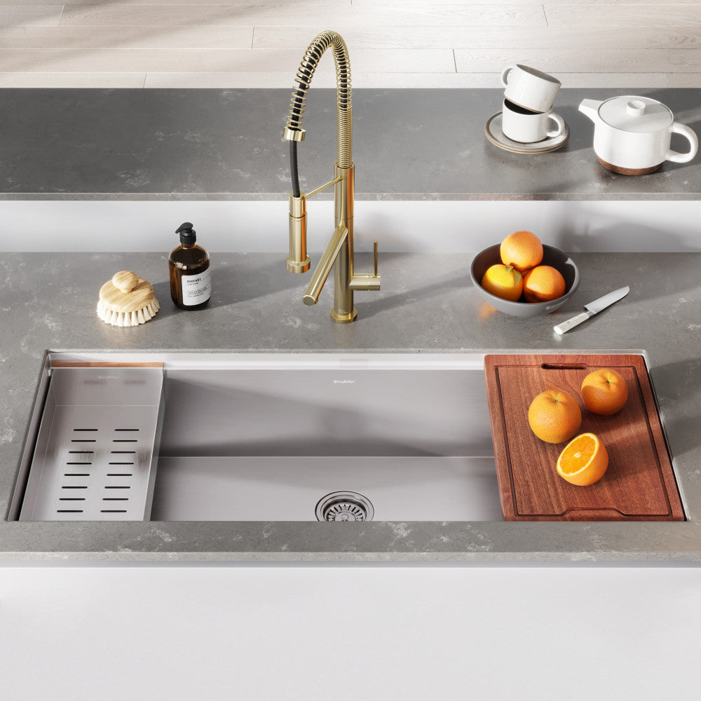Rivage 114,3 × 48,3 cm simple Basin Undermount Kitchen Workstation vasque