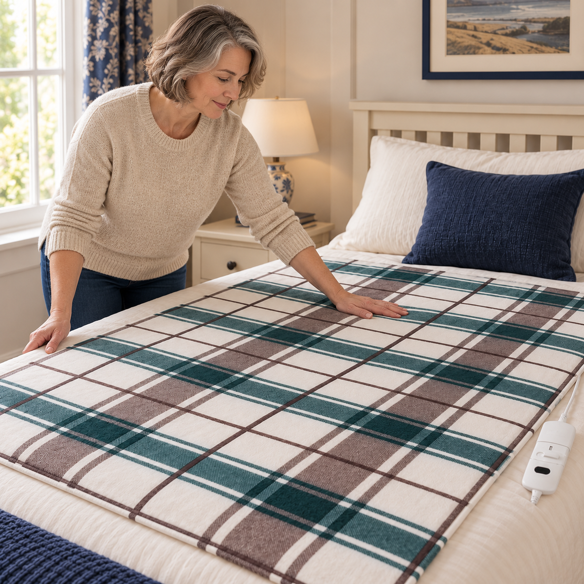Electric Heated Blanket – Soft Plush, 3 Sizes & Heat Control