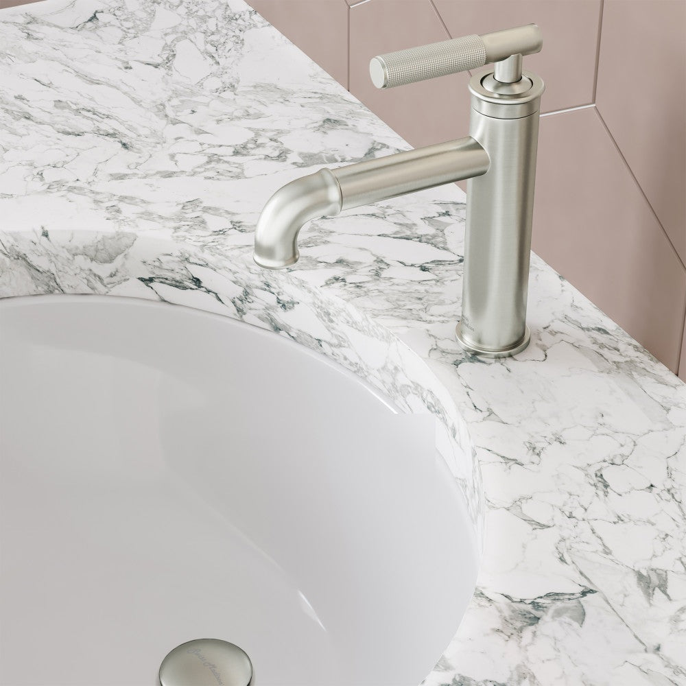 Avallon monotrou, monocommande Sleek, mitigeur de lavabo – finition nickel brossé