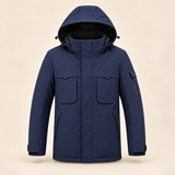USB Heated Hooded Jacket — 9 Zones, Front & Back Controls