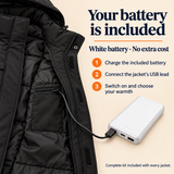 USB Heated Hooded Jacket — 9 Zones, Front & Back Controls