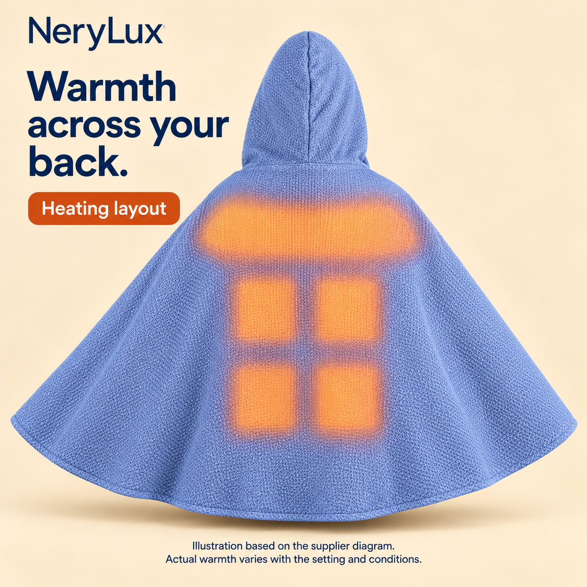 USB Heated Hooded Blanket — 3 Heat Settings