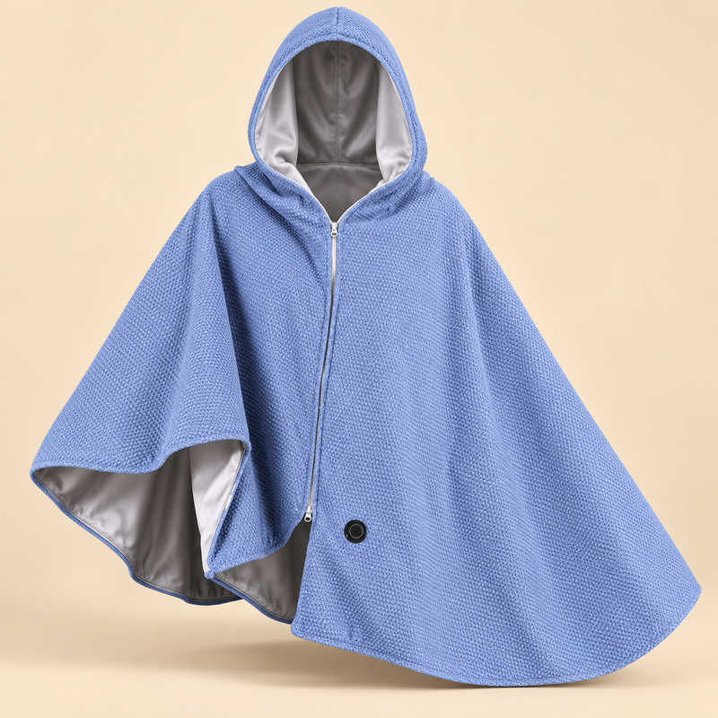 USB Heated Hooded Blanket — 3 Heat Settings
