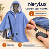 USB Heated Hooded Blanket — 3 Heat Settings