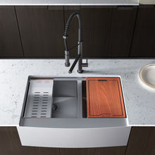 Rivage 83,8 × 55,9 cm Dual Basin Apron Kitchen Workstation vasque