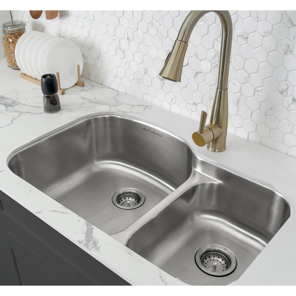 Toulouse 81,3 × 53,3 cm acier inoxydable, Dual Basin, Undermount évier de cuisine