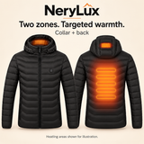 USB Heated Hooded Jacket — 2 Heating Zones, 3 Settings