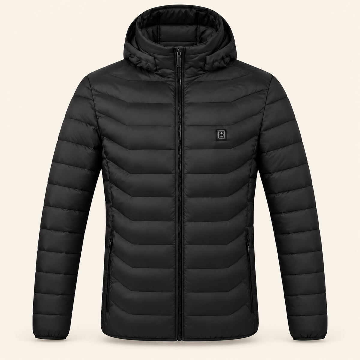 USB Heated Hooded Jacket — 2 Heating Zones, 3 Settings