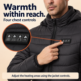 Men’s USB Heated Hooded Jacket — 27 Heating Zones