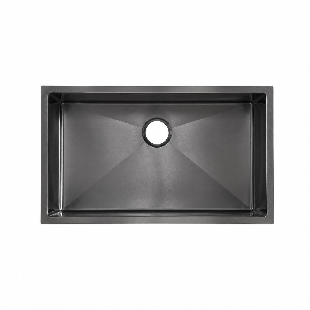 Rivage 81,3 × 48,3 cm acier inoxydable, simple Basin, Undermount évier de cuisine, noir