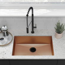 Tourner 68,6 × 48,3 cm acier inoxydable, simple Basin, Undermount évier de cuisine – finition Rose or