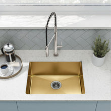 Rivage 58,4 × 45,7 cm acier inoxydable, simple Basin, Undermount évier de cuisine, or