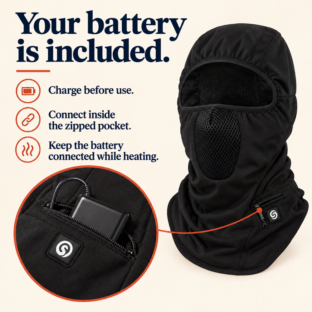 Savior Heat Rechargeable Heated Balaclava — 3 Settings