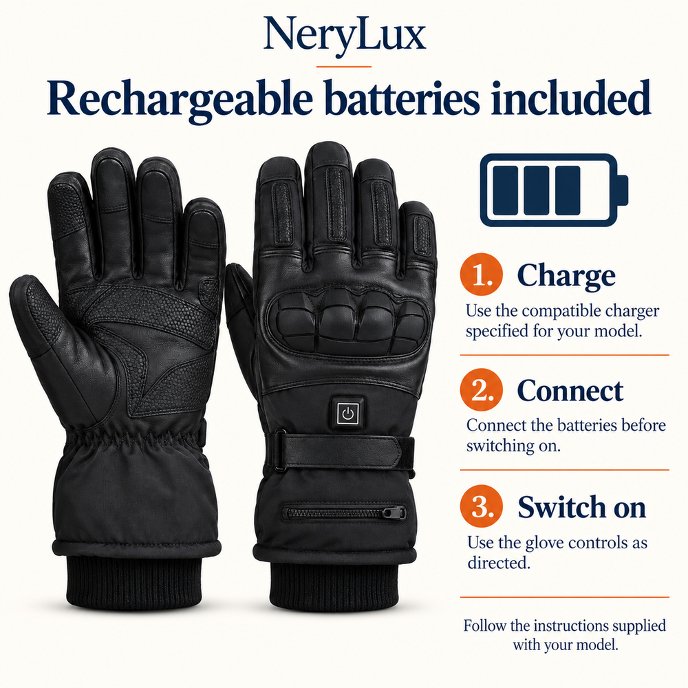 MYDAYS Rechargeable Heated Gloves with Touchscreen Fingertips