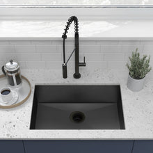 Tourner 66 × 45,7 cm acier inoxydable, simple Basin, Undermount évier de cuisine, noir