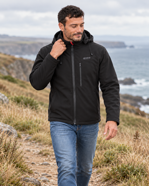 The Northward heated jacket outdoors