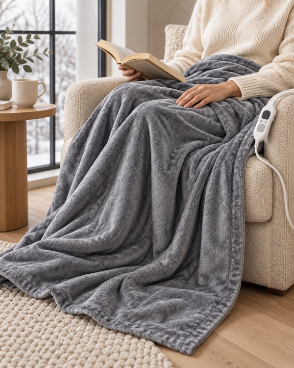 A heated throw for a quiet evening at home
