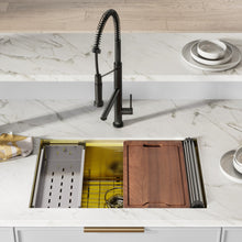 Tourner 76,2 × 48,3 cm acier inoxydable, simple Basin, Undermount Kitchen Workstation vasque – finition or