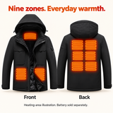 USB Heated Outdoor Jacket — 9 Heating Zones