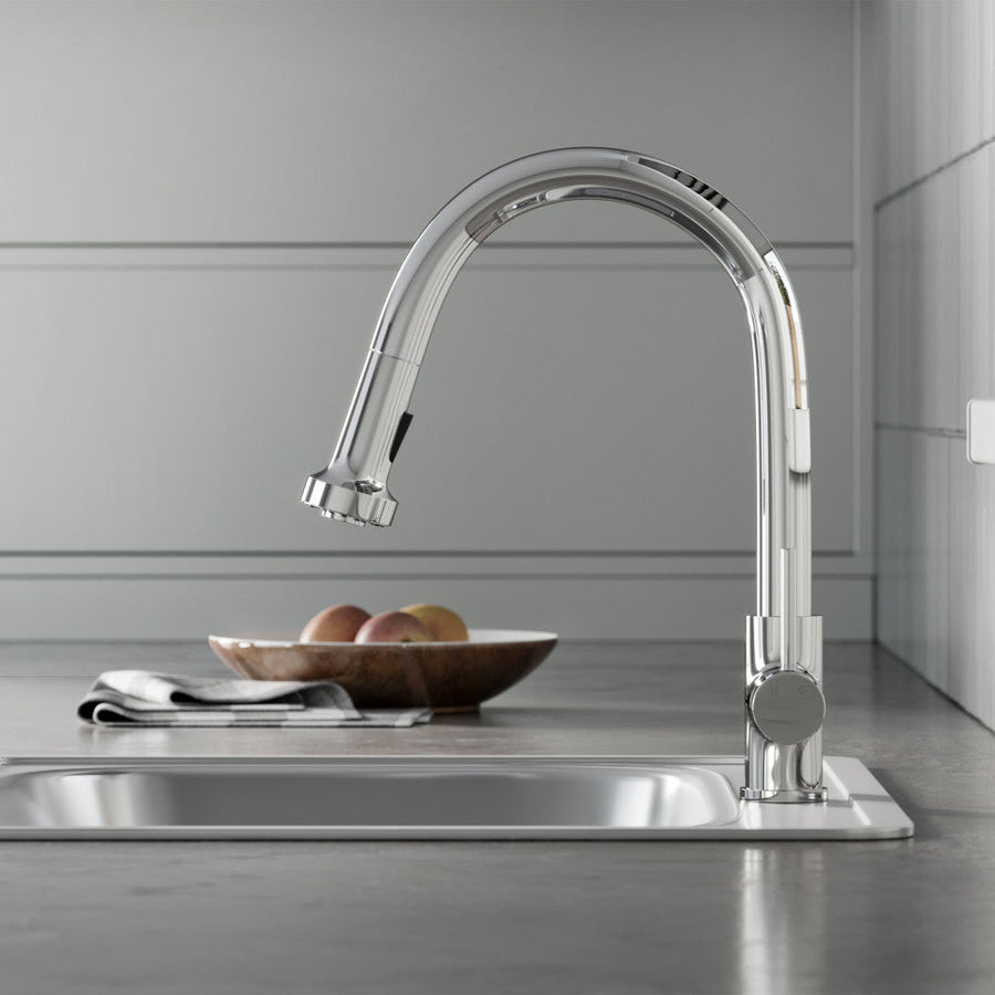 Nouvet — Mitigeur de cuisine avec douchette extractible, chrome