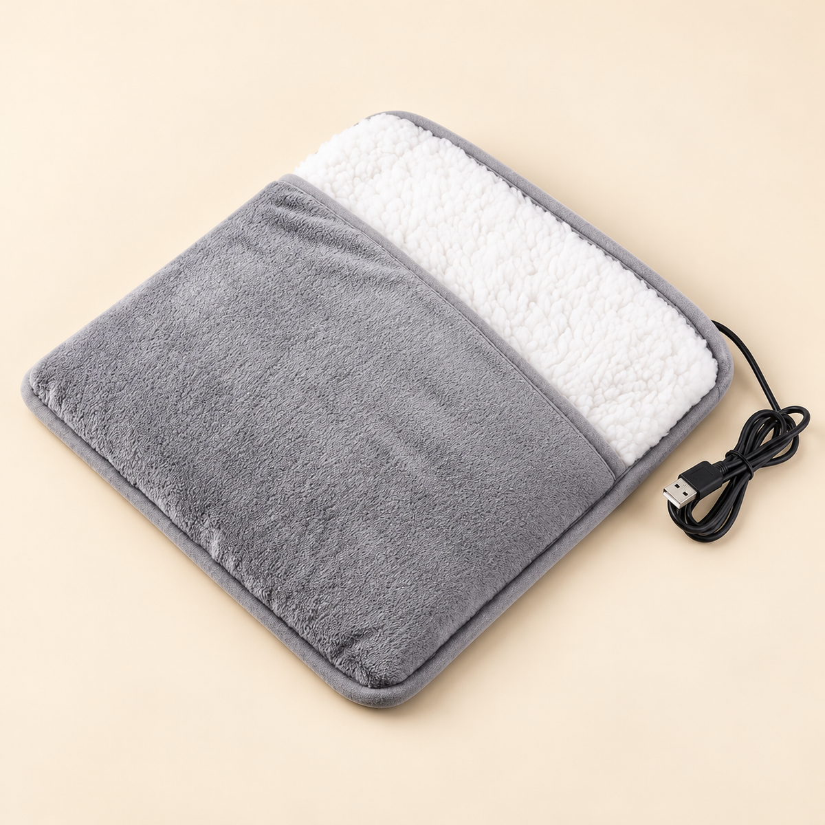 USB Foot Warmer Pad — Soft Fleece Pocket