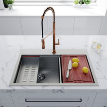 Ravi Dual Basin 83,8 × 55,9 cm Topmount Kitchen Workstation vasque