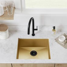 Tourner 53,3 × 45,7 cm acier inoxydable, simple Basin, Undermount évier de cuisine, or
