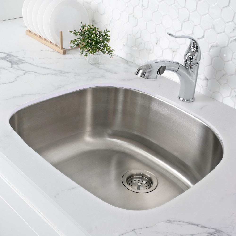 Toulouse 23 5/8 x 21 acier inoxydable, simple Basin, Undermount évier de cuisine