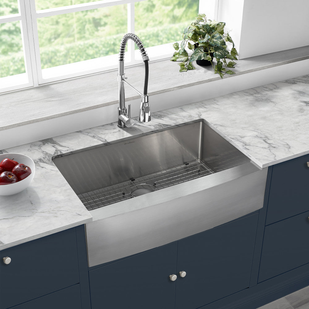 Rivage 83,8 × 53,3 cm acier inoxydable, simple Basin, Farmhouse évier de cuisine avec Apron